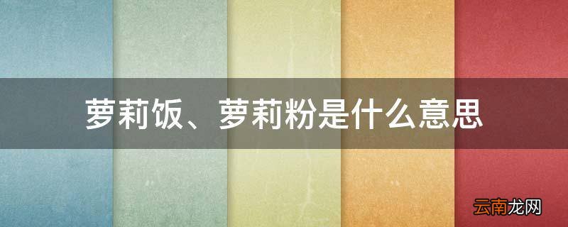 萝莉饭是什么意思