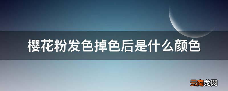 樱花粉发色掉色后是什么颜色