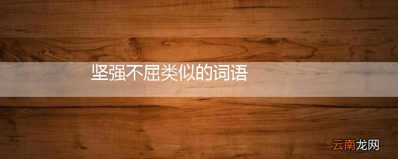 坚强不屈类似的词语