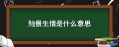 触景生情是什么意思