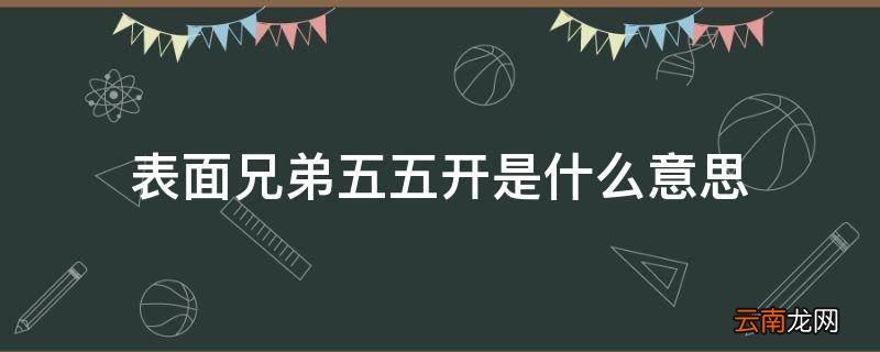 表面兄弟五五开是什么意思