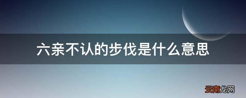 六亲不认的步伐是什么意思