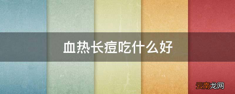 血热长痘吃什么好