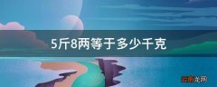 5斤8两等于多少千克