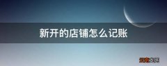 新开的店铺怎么记账