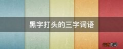 黑字打头的三字词语