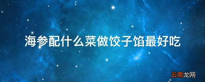 海参配什么菜做饺子馅最好吃