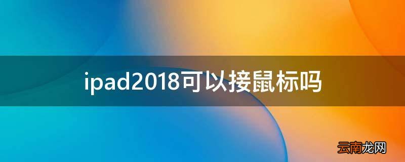 ipad2018可以接鼠标吗