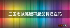 三国志战略版再起武将还在吗