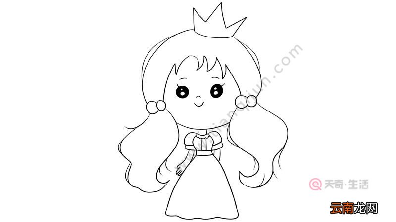 美少女公主简笔画 美少女公主简笔画怎么画
