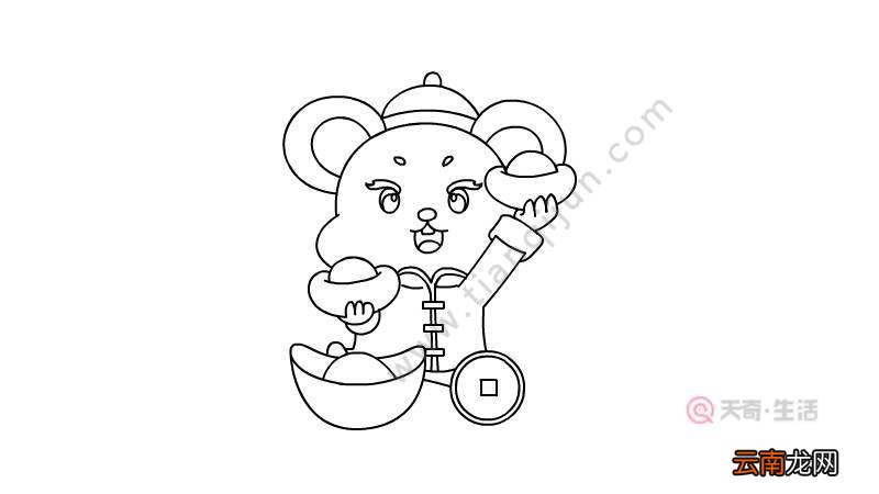 老鼠过新年简笔画怎么画 老鼠过新年简笔画如何画