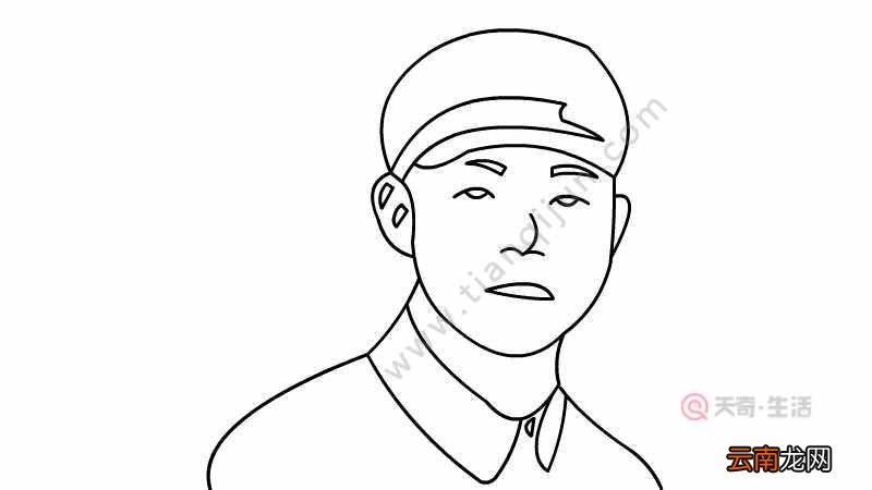 雷锋头像简笔画 雷锋头像简笔画怎么画