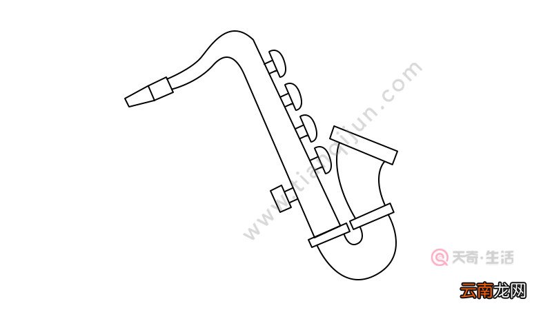 萨克斯简笔画 萨克斯的画法
