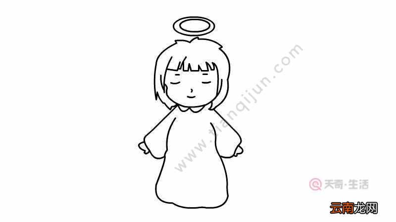 天使简笔画 天使的画法