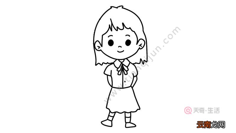 人的简笔画女孩
