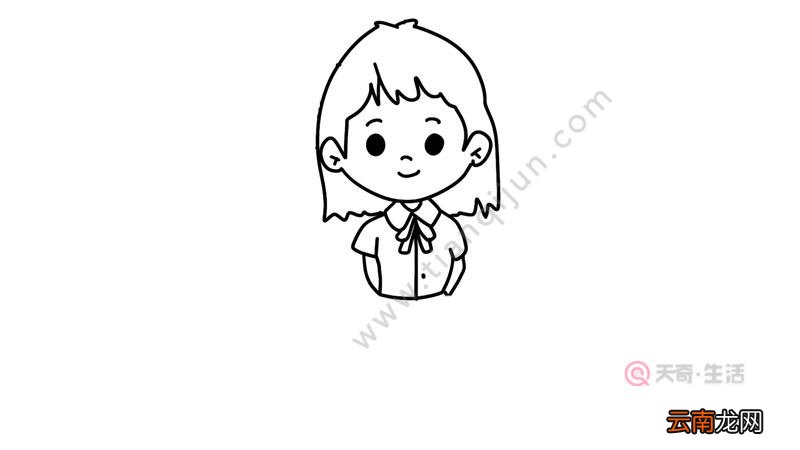 人的简笔画女孩