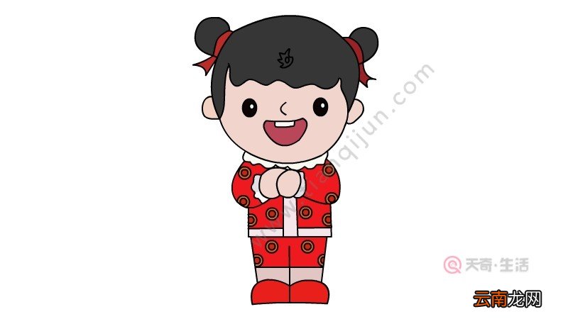 欢欢喜喜过新年简笔画 欢欢喜喜过新年简笔画的画法