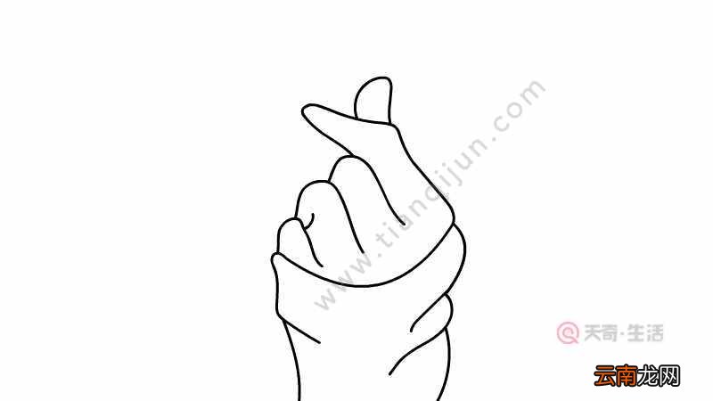 简笔画比心怎么画简笔画比心的画法