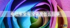 电动车全车没电是怎么回事