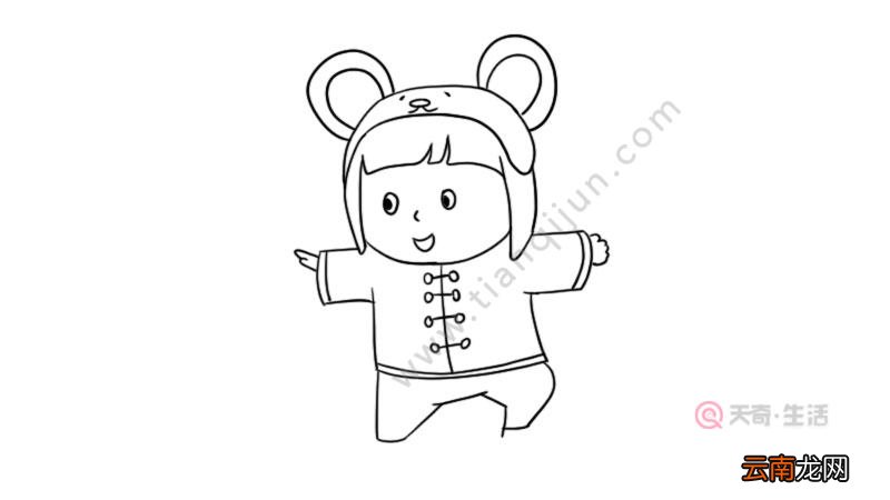 迎接鼠年儿童简笔画图片怎么画 迎接鼠年儿童简笔画图片的画法