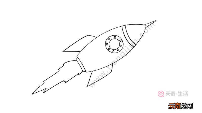 火箭简笔画 火箭的画法
