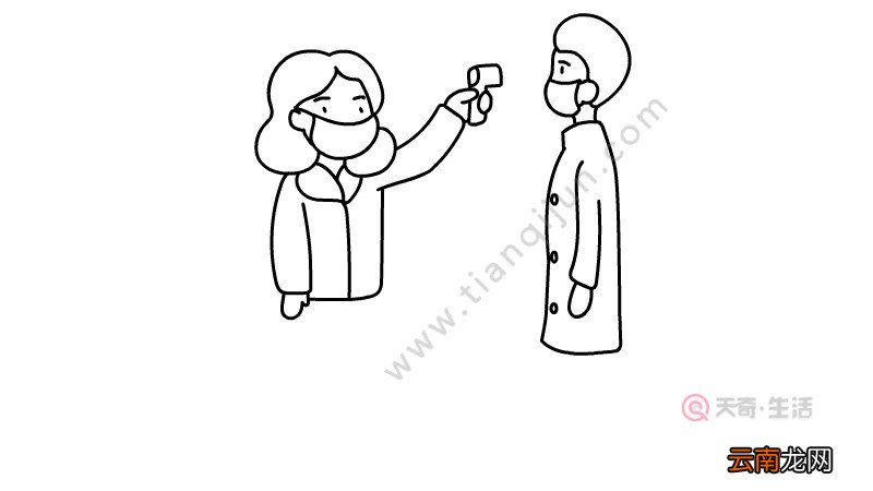 预防冠状病毒简笔画