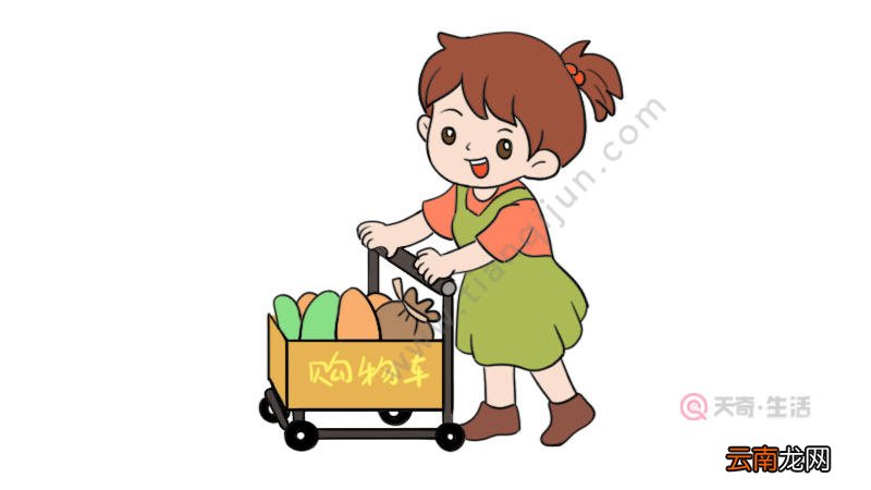 超市购物简笔画超市购物简笔画的画法