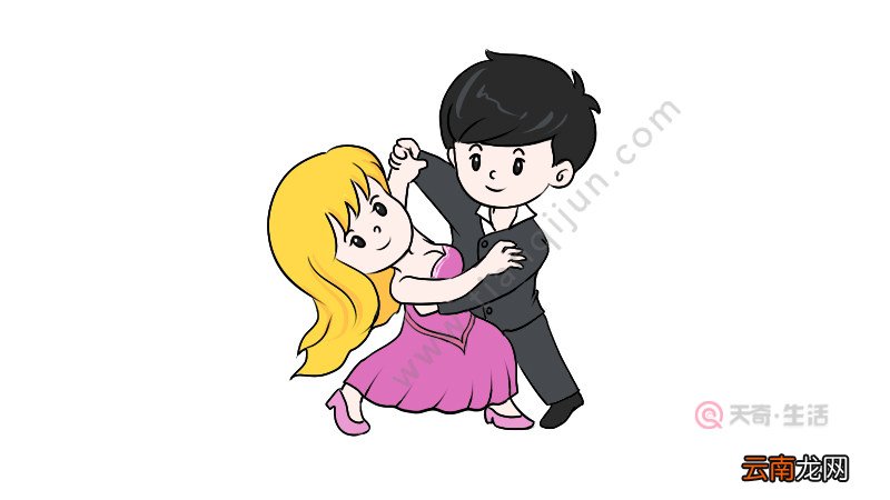 男女姿势图简笔画