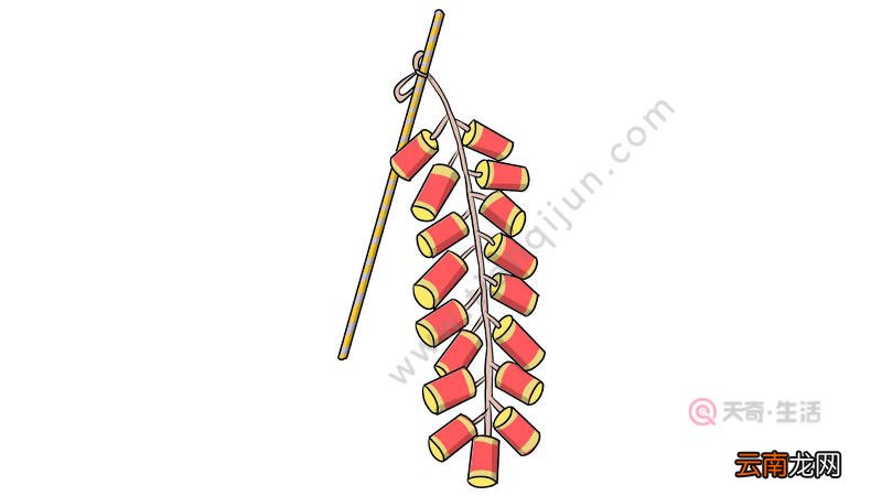 烟花炮竹的简笔画