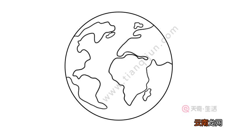 世界地图简笔画