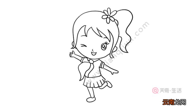 画人简笔画女孩画女孩的简笔画画法