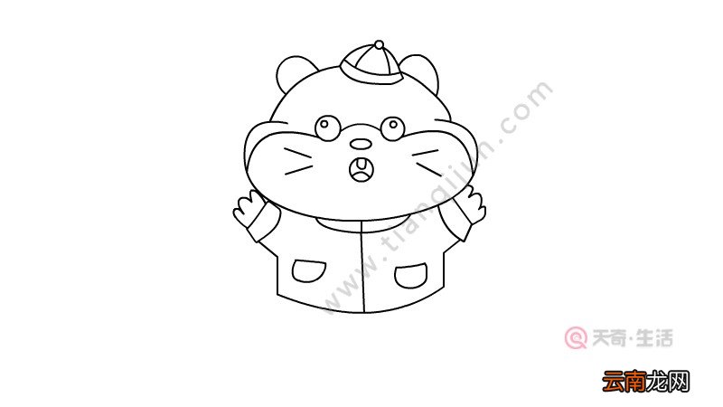 鼠简笔画新年版