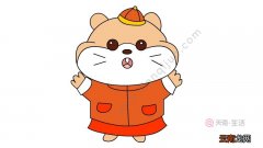 鼠简笔画新年版