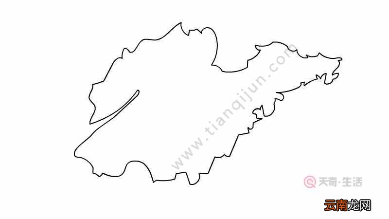 山东省地图简笔画