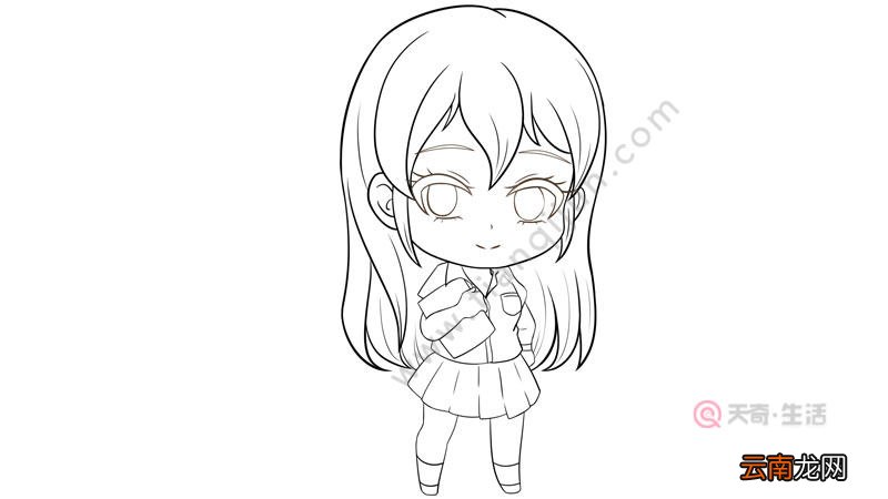 甜心闺蜜简笔画