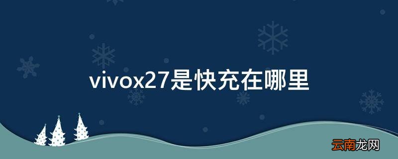 vivox27是快充在哪里