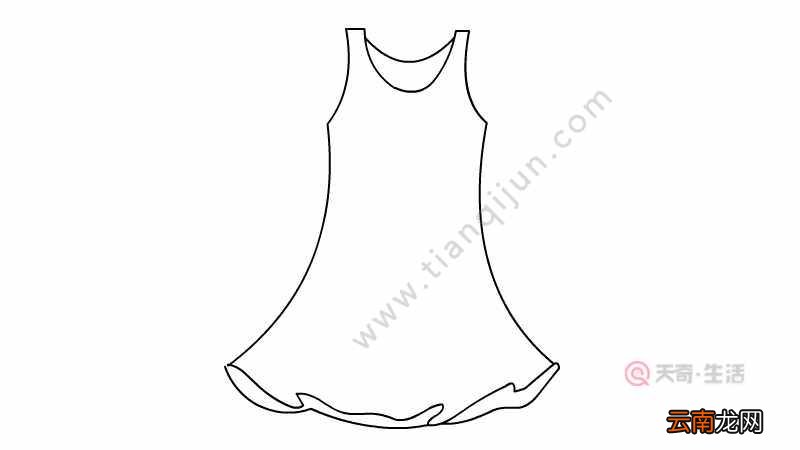 衣服简笔画 女生