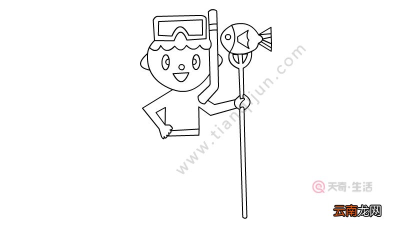 潜水员简笔画怎么画 潜水员简笔画怎样画