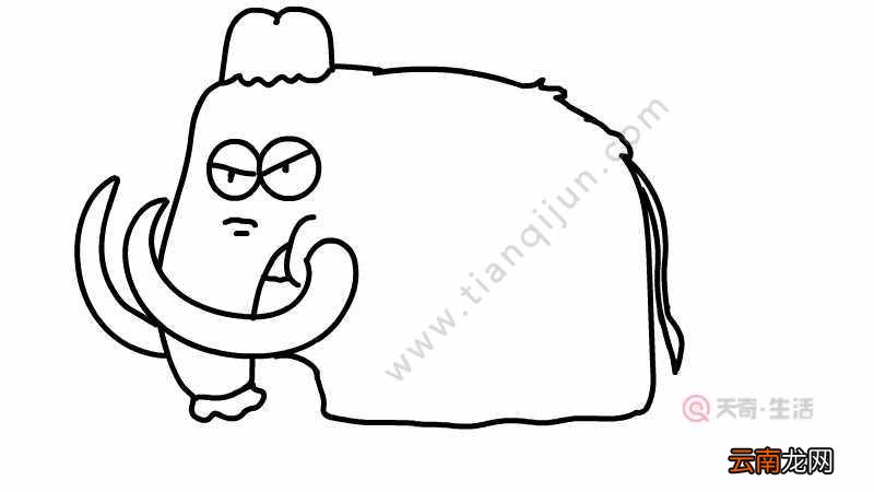 猛犸象简笔画猛犸象简笔画怎么画