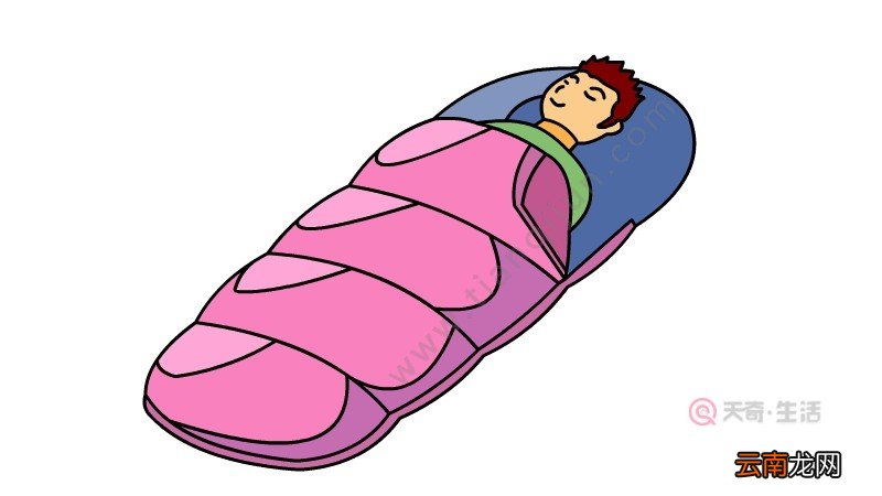 睡袋简笔画 睡袋的画法