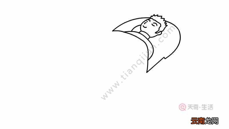 睡袋简笔画 睡袋的画法