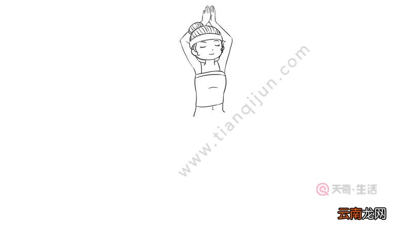 瑜伽的简笔画画法图片