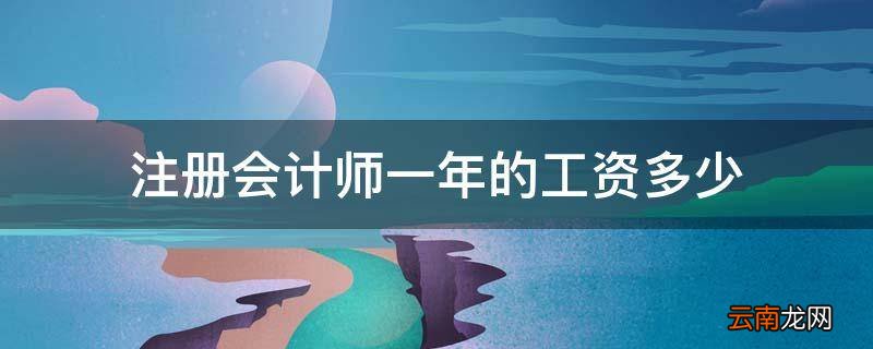 注册会计师一年的工资多少