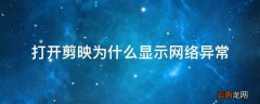 打开剪映为什么显示网络异常