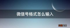 微信号格式怎么输入