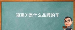 领克01是什么品牌的车