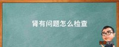 肾有问题怎么检查