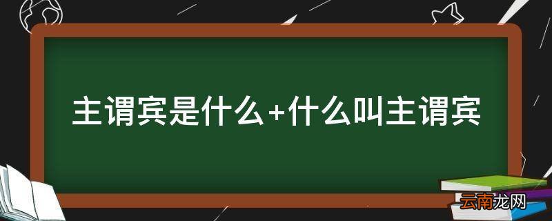 主谓宾是什么 什么叫主谓宾