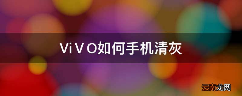 ViⅤO如何手机清灰
