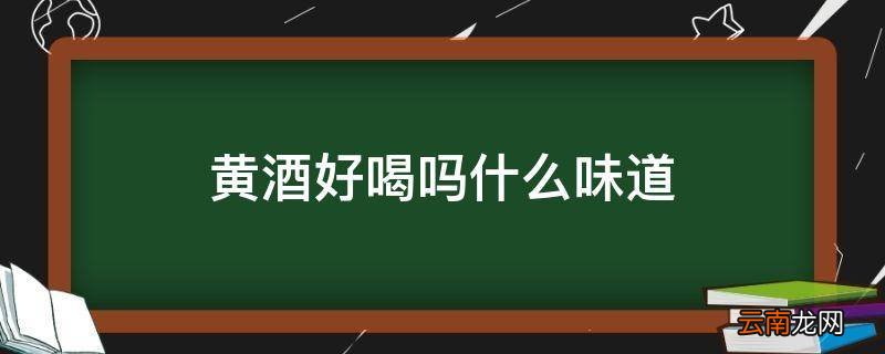 黄酒好喝吗什么味道